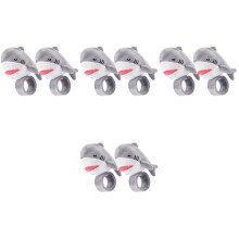 8Pièces Bracelet Slap Poignet Cartoon Requin En Peluche Tissu Gris