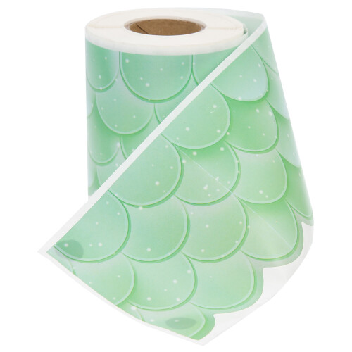 1 Wellenrand Deko Sticker Grün Selbstklebendes Karton Für