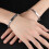 Par armbånd "His Queen" "Her King" Titanium Stål Sølv 2-Piece 2