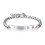 Par armbånd "His Queen" "Her King" Titanium Stål Sølv 2-Piece 3