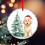 Crystal Glass Christmas Ornament Dog with Tree 5