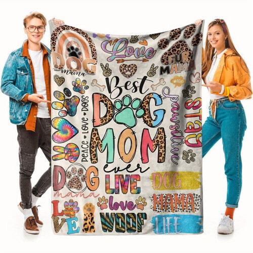 Κουβέρτα Dog Mom Ever Soft Flannel - Τέλειο Δώρο για τους Λάτρεις των Σκύλων! - 280GSM 1