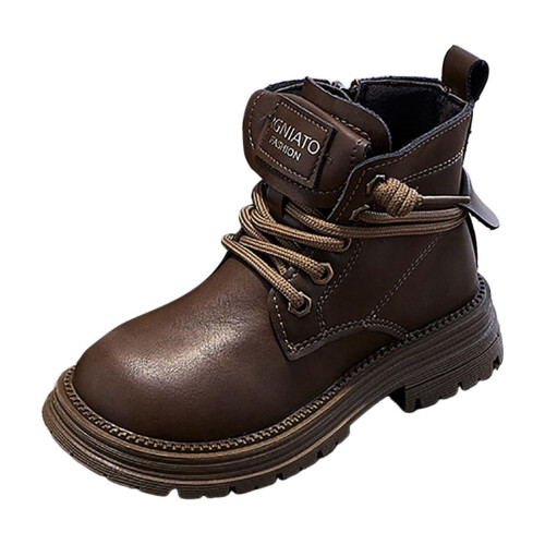 Children's British-style Side-Zip Short Boots Leather Soft 1