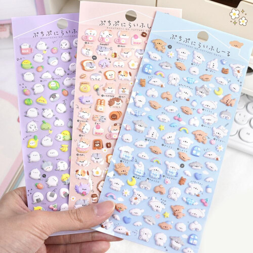 3D Bubble PVC Stickers for Journal Decoration 100 pcs 1