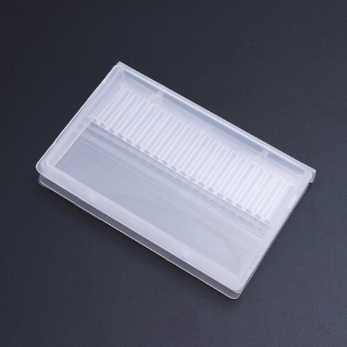 Empty Clear Nail Drill Bits Storage Box Nail Files- Holder Display Grinding for Head Container for Case Manicure Accesso 2