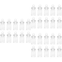 30Pièces Mini En Verre Transparentes Pour Création DIY Étanches