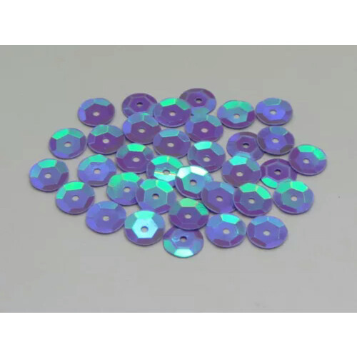 3000 8mm CUP στρογγυλές χαλαρές πούλιες Παγιέτες ραψίματος Γάμου-Μωβ AB 2