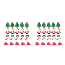 40Pcs PVC Christmas Shoelace Buckles Assorted Color Festive Shoe Decor