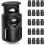 Black Plastic Cord Locks for Drawstrings 10PCS 3