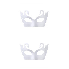 2Pcs Premium White Paper Masks Paintable DIY Masquerade Costume Masks