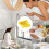 Kitchen Sink Strainer, Triangular Magnetic Drain Basket with Twist-Open Bottom for Easy Draining & Storage 7