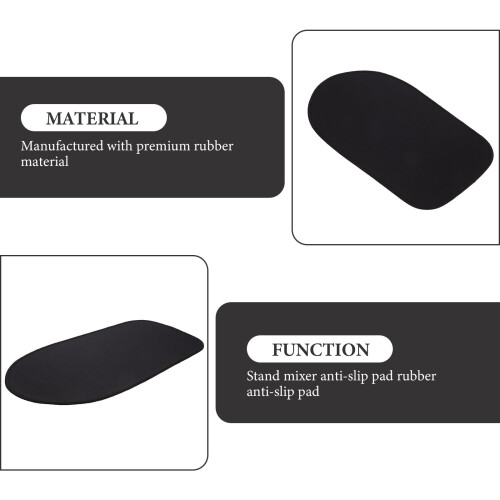 Rubber Stand Mixer Mover Mat Non-Slip Black 1
