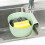 White Plastic Storage Bin with Four Handles, 1 Pack 3