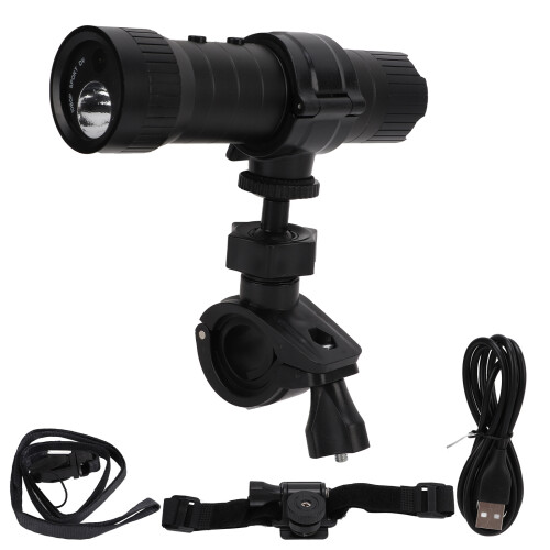 Mini DVR de ação com função de gravação em loop, câmera esportiva Full HD para capacete com lente grande angular de 120 graus e