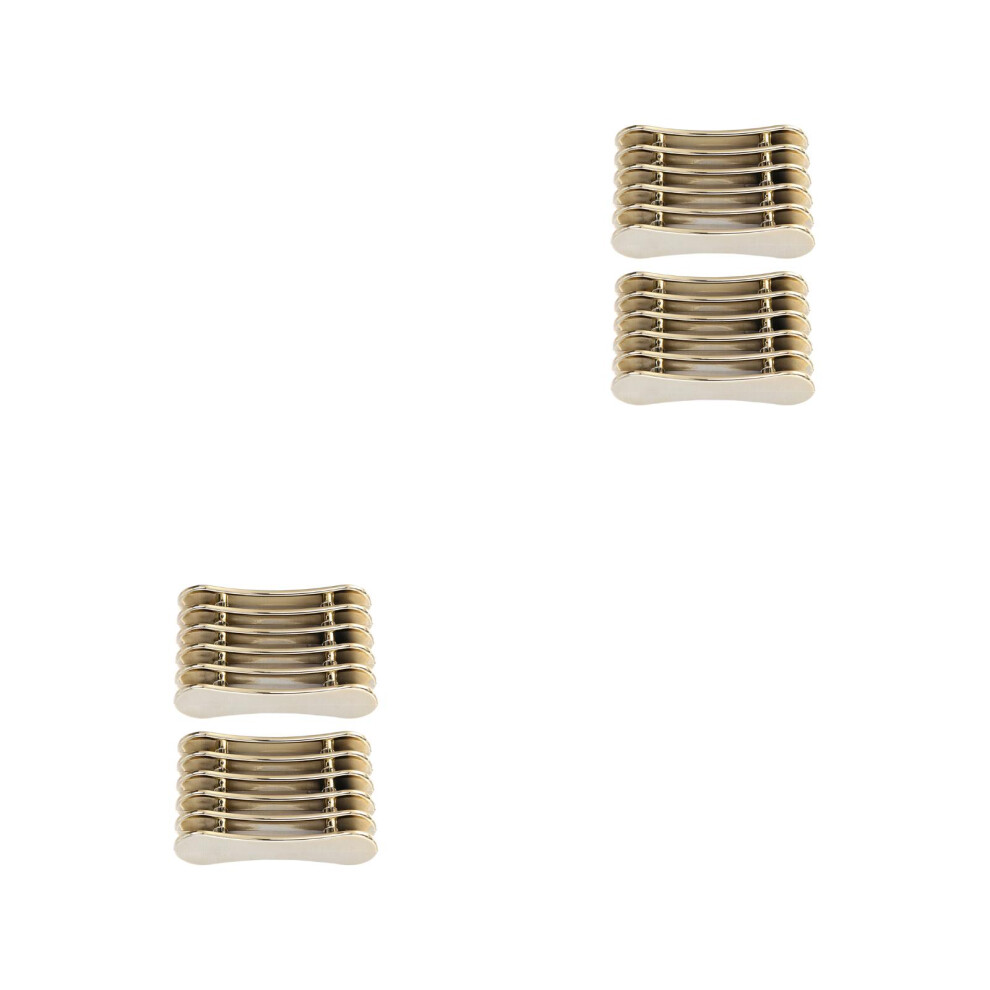 Aboofan 4Pcs Golden Nail Brush Holder 5 Slot Stand For Nail Art Pen Storage