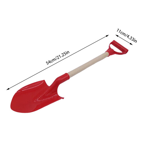 Kinder-Strandschaufel, 54 cm, Holzgriff, ABS-Eimer 1