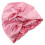 Rosa Satin Kinder Elastische Kreuzhaube Doppellagig 1