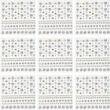 Self Adhesive Rhinestones Plastic For Parties 10 Sheets