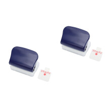 2Pcs Portable Blue Book Loose-Leaf Puncher for DIY Scrapbook and Art