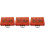3Pcs Red Wooden Mahjong Case Storage Box with Carry Handle 1