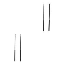 2Pairs Black Aluminum Drumsticks Non-Slip Handle Durable Metal Sticks