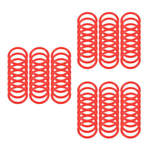 180Pcs Red Plastic Carnival Rings for Ring Toss Game Fun Target Toy