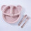 6Pièces Plateaux Rose Durables En De Blé Pour Bébé 9