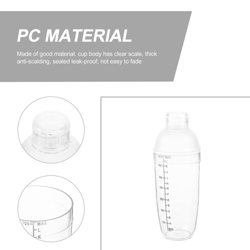 700 Ml Cups Measure Bartender Check Pot Clear Shaker Scale 2