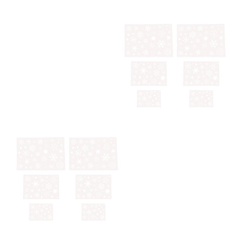 12Pcs Reusable White Christmas Snowflake Stencils for DIY Art Projects