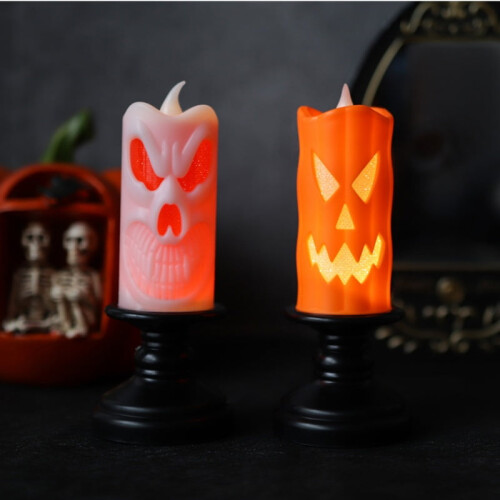 2/4/6 τεμάχια φώτα κηροπήγιου LED για Halloween σε σχήμα κολοκύθας - Ηλεκτρονικές 2