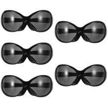 5Pcs Black Ac Women Sunglasses Stylish Protective Eyewear for Summer