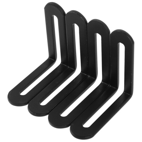 20Pcs Black Slotted L Brackets Adjustable Wall Brackets for Shelves 2