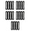 20Pcs Black Slotted L Brackets Adjustable Wall Brackets for Shelves 8