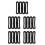 20Pcs Black Slotted L Brackets Adjustable Wall Brackets for Shelves 10