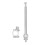 2Pcs Stainless Steel Adjustable Bike Flagpole Stand Silver Telescoping 2