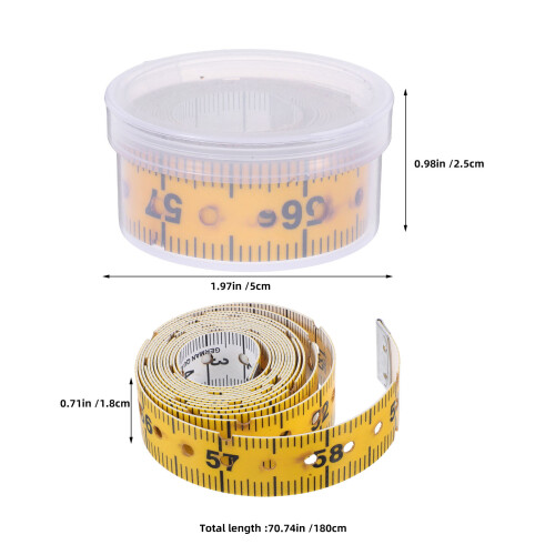 2Pcs Braille Plastic Tape Measure Soft Blind Measuring Tool 1