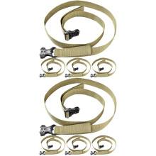 8Pcs Heavy-Duty Khaki Tie Down Straps for Camping and Luggage Bags