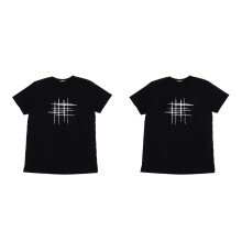 2Pcs Men T-Shirt Cotton Polyester Black Casual Short Sleeve Summer Top
