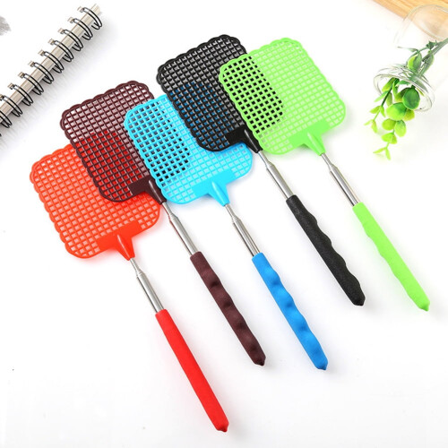Telescopic Extendable Fly Swatter Prevent Pest Mosquito Tool Plastic 2