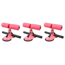 3Pcs Adjustable Pink Sit Assist Bar with Suction Cups for Core Workout