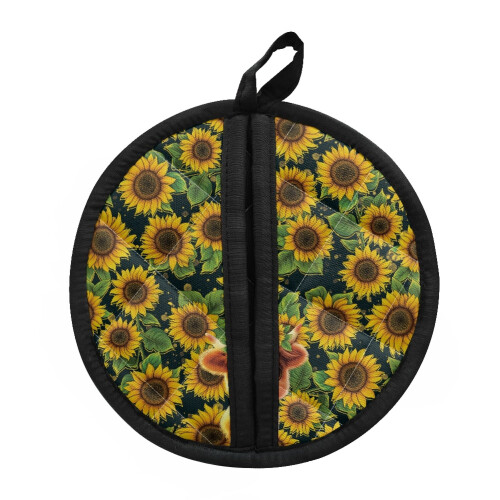 Sunflower Pot Mat and Oven Gloves Set 2-Pack 1