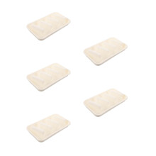 5Pcs Silicone Taco Holder with Dividers Beige Reusable Tortilla Rack