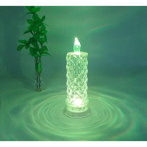 Rose Shadow LED Crystal Candle Set 2 pcs 2