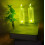 Rose Shadow LED Crystal Candle Set 2 pcs 5