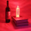 Rose Shadow LED Crystal Candle Set 2 pcs 8
