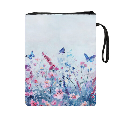 Butterfly Lavender Book Sleeve Polyester 11.42 x 8.66 Inch 1