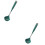 2Pcs Non-Stick Silicone Soup Spoons Long Handle Kitchen Ladles 6