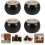 Wood Sofa Legs Classic Style 4 pcs 8x8 cm Black 8