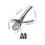 Stainless Steel Nutcracker Set with 2 Sleeves and Walnut 2