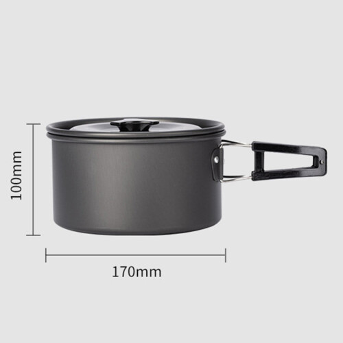 Portable Camping Cookware Set - 3-Piece Non-Stick 2